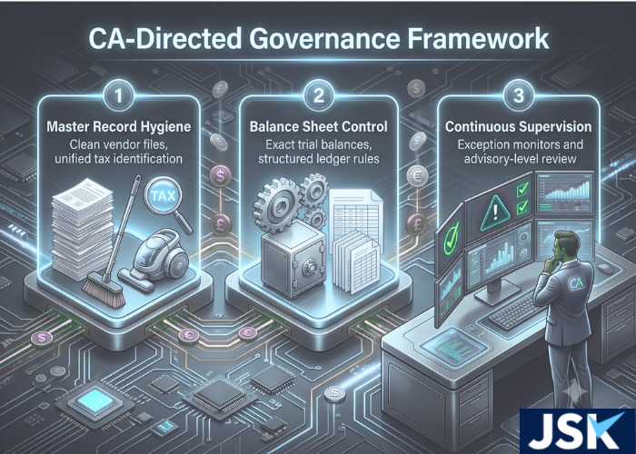 CA-directed governance framework covering master record hygiene, balance sheet control and continuous supervision